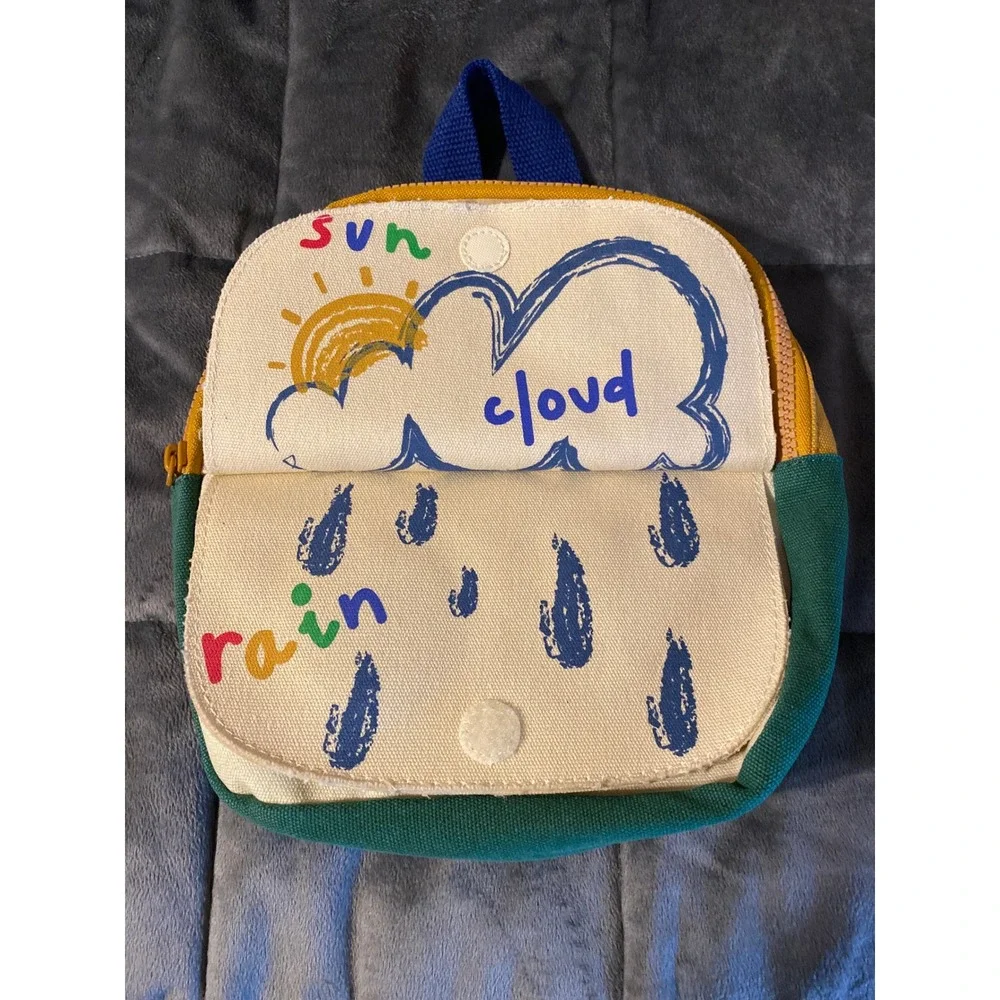 Zara Kids Educational Canvas Backpack Color Shape Weather Interactive Primary
